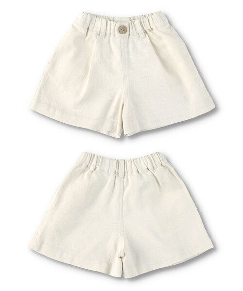 BRANSHES（ブランシェス）の「【爽パン / 綿100％】無地/NEW花柄/ひまわり柄/レモン柄パナマ織りショートパンツ（その他パンツ・キッズ・アイボリー/ピンク/サックスブルー/オフホワイト/イエロー/ブラック・130/140/150/160/90/100/110/120）」の21枚目の写真