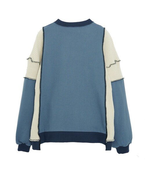 PUBLIC TOKYO（パブリックトウキョウ）の「ドッキングアウトニットスウェット（スウェット・メンズ・ブルー/ブラック・FREE）」の10枚目の写真