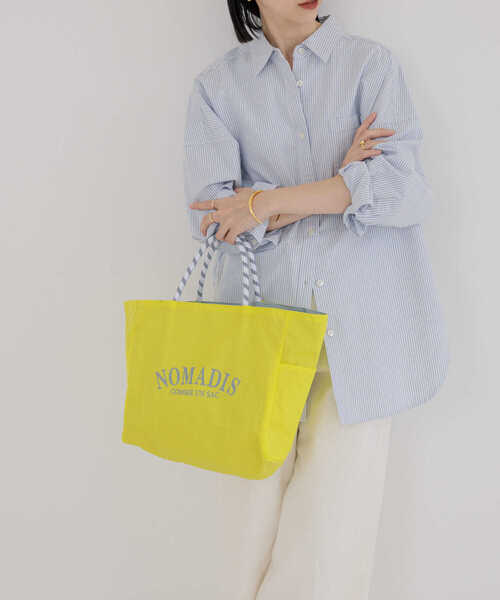 NOMADIS（ノマディス）の「『一部WEB限定カラー』NOMADIS　SAC2 W（トートバッグ・レディース・ブラウン/ピンク/グリーン/ネイビー/イエロー・-）」の4枚目の写真