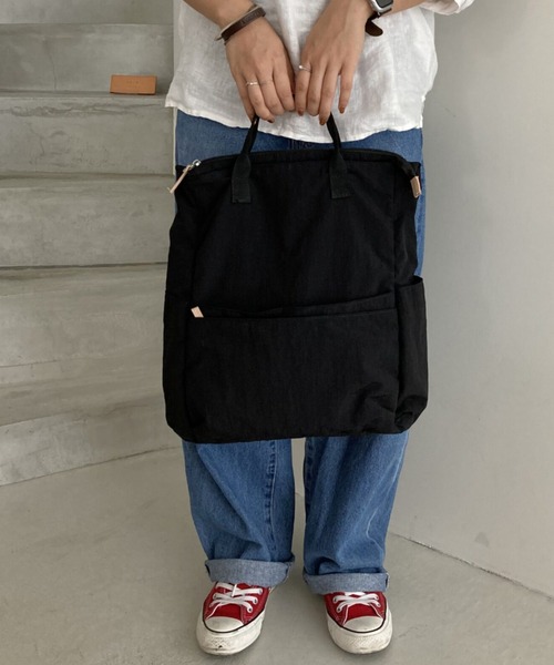 EARTH MADE（アースメイド）の「12POCKET SHOULDER（ショルダーバッグ・レディース・ライトベージュ/カーキ/ブルー/ダークグレー/サンドベージュ/ブラック/ピンク・FREE）」の8枚目の写真