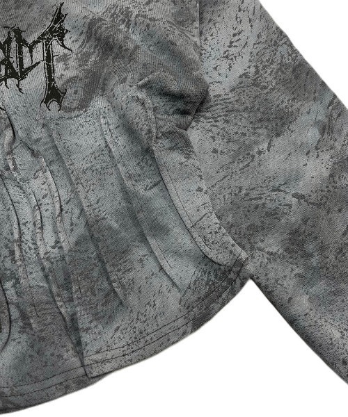 XU(エックスユー)の「ストリートファッション XU エックスユー tie-dye corset hoodie コルセット フーディ パーカー ピグメントパーカー ロゴパーカー 短丈フーディ ショート丈パーカー クロップド 韓国ストリート 韓国ファッション(パーカー・レディース・グレー/ブルー・ONE SIZE)」の5枚目の写真
