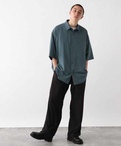RAGEBLUE(レイジブルー)の「オーバーサイズ/ラグイージークリーンシャツSS/【LUXURY+EASY】CLEAN SHORT SLEEVE SHIRTS(シャツ/ブラウス・メンズ・グレー/ブラウン系その他/ブラック/ホワイト/ライトブルー・LARGE/MEDIUM/SMALL)」の9枚目の写真