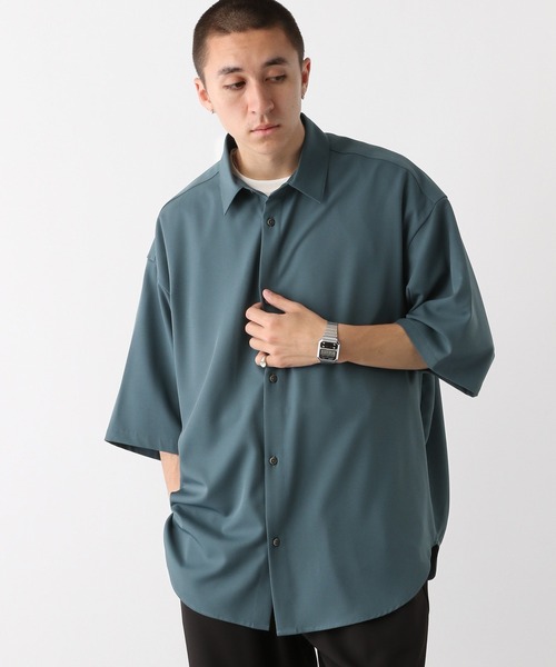 RAGEBLUE(レイジブルー)の「オーバーサイズ/ラグイージークリーンシャツSS/【LUXURY+EASY】CLEAN SHORT SLEEVE SHIRTS(シャツ/ブラウス・メンズ・グレー/ブラウン系その他/ブラック/ホワイト/ライトブルー・LARGE/MEDIUM/SMALL)」の13枚目の写真