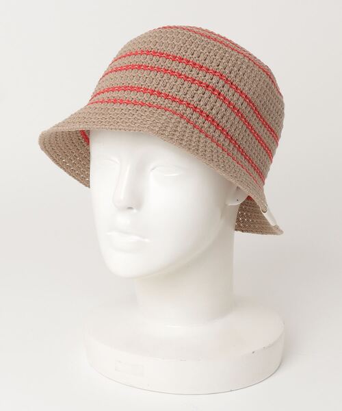 FRUIT OF THE LOOM（フルーツオブザルーム）の「【FRUIT OF THE LOOM】 LINE KNIT BUCKET HAT（ハット・レディース・ブラック/グレー系その他/アイボリー/ベージュ・FREE）」の4枚目の写真