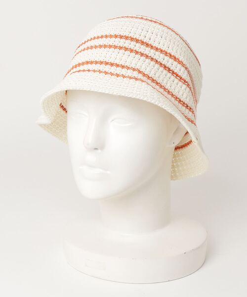 FRUIT OF THE LOOM（フルーツオブザルーム）の「【FRUIT OF THE LOOM】 LINE KNIT BUCKET HAT（ハット・レディース・ブラック/グレー系その他/アイボリー/ベージュ・FREE）」の2枚目の写真