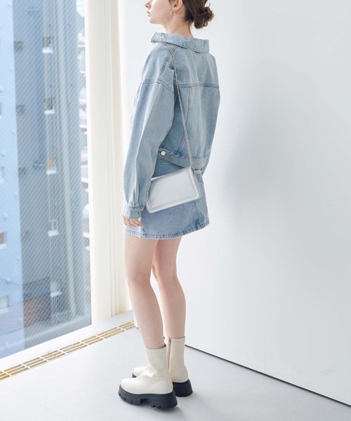 archives(アルシーヴ)の「合皮ミニチェーンバッグ(ショルダーバッグ・レディース・シルバーグレー/アイボリー/ブラック・FREE)」の10枚目の写真