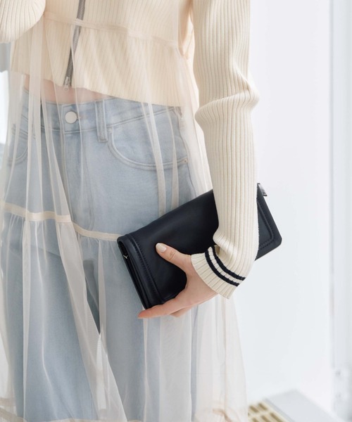 archives(アルシーヴ)の「合皮ミニチェーンバッグ(ショルダーバッグ・レディース・シルバーグレー/アイボリー/ブラック・FREE)」の22枚目の写真