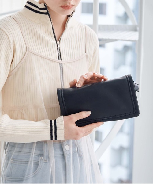 archives(アルシーヴ)の「合皮ミニチェーンバッグ(ショルダーバッグ・レディース・シルバーグレー/アイボリー/ブラック・FREE)」の19枚目の写真