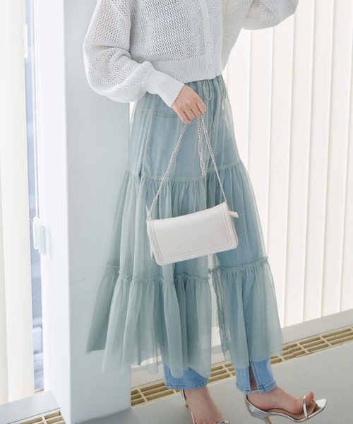 archives(アルシーヴ)の「合皮ミニチェーンバッグ(ショルダーバッグ・レディース・シルバーグレー/アイボリー/ブラック・FREE)」の14枚目の写真