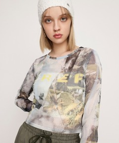 AMERI◆UND MOYA SPANGLE TOP/トップス/FREE/ポリエステル/BLK/総柄 Ameri UND MOYA SPANGLE TOP - メルカリ