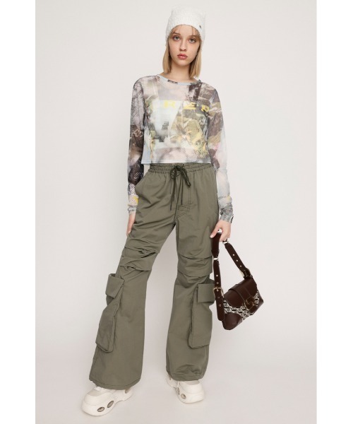 SLY(スライ)の「GRAPHICAL SHEER TOPS グラフィカル シアー トップス(Tシャツ/カットソー・レディース・ブルー系その他/ホワイト系その他2/ブラウン系その他2・FREE)」の16枚目の写真