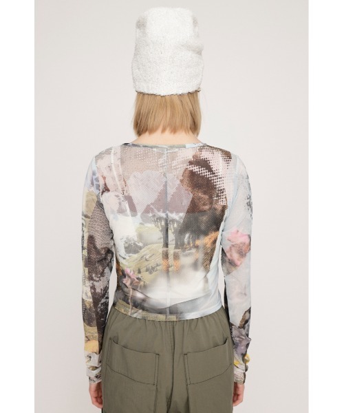 SLY(スライ)の「GRAPHICAL SHEER TOPS グラフィカル シアー トップス(Tシャツ/カットソー・レディース・ブルー系その他/ホワイト系その他2/ブラウン系その他2・FREE)」の20枚目の写真
