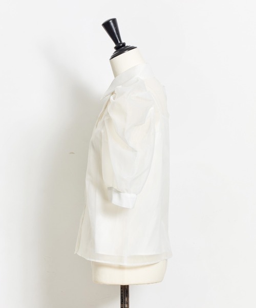 NOELA(ノエラ)の「シアーパワショルシャツ(シャツ/ブラウス・レディース・ピンク/ブラック/オフホワイト・フリー)」の17枚目の写真