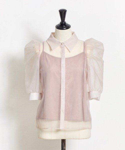 NOELA(ノエラ)の「シアーパワショルシャツ(シャツ/ブラウス・レディース・ピンク/ブラック/オフホワイト・フリー)」の21枚目の写真