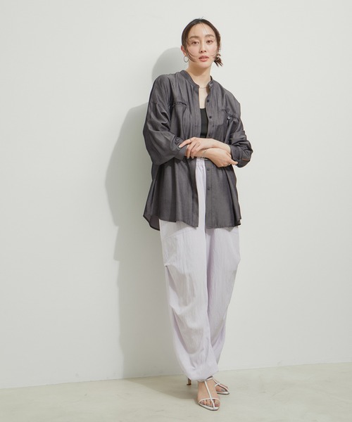 le cercle ADAM ET ROPE'(ルセルクルアダムエロペ)の「2WAYオーバーシャツ(シャツ/ブラウス・レディース・オレンジ系その他2/ブラック系その他2/ブルー系その他6・FREE)」の5枚目の写真