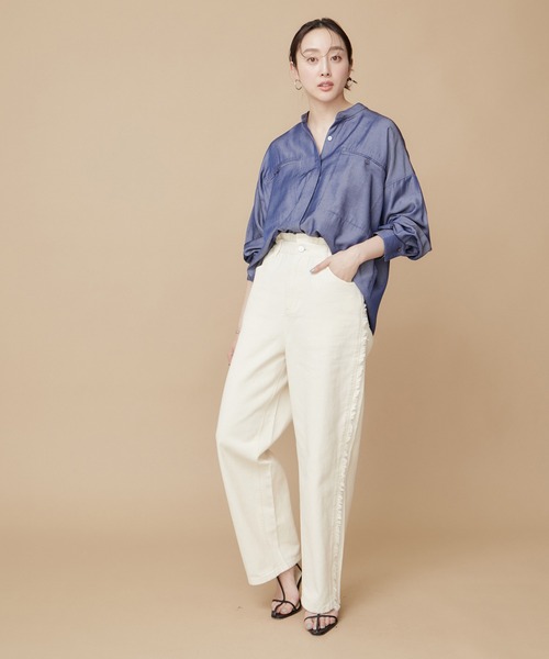 le cercle ADAM ET ROPE'(ルセルクルアダムエロペ)の「2WAYオーバーシャツ(シャツ/ブラウス・レディース・オレンジ系その他2/ブラック系その他2/ブルー系その他6・FREE)」の7枚目の写真