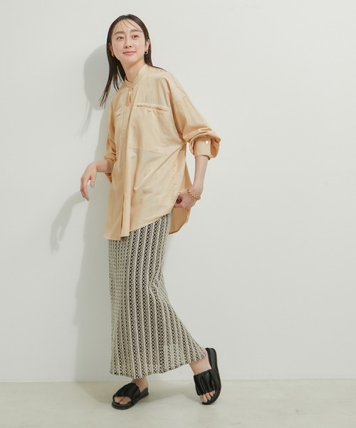 le cercle ADAM ET ROPE'(ルセルクルアダムエロペ)の「2WAYオーバーシャツ(シャツ/ブラウス・レディース・オレンジ系その他2/ブラック系その他2/ブルー系その他6・FREE)」の11枚目の写真