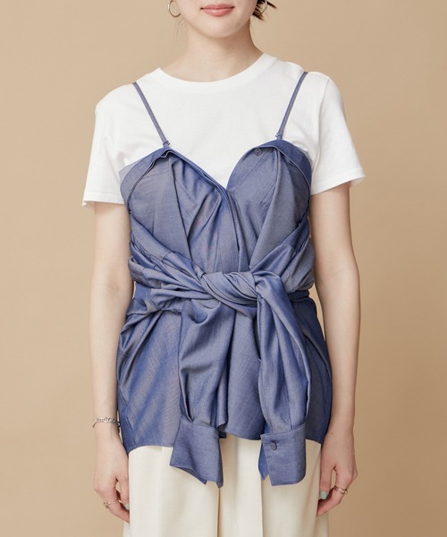 le cercle ADAM ET ROPE'(ルセルクルアダムエロペ)の「2WAYオーバーシャツ(シャツ/ブラウス・レディース・オレンジ系その他2/ブラック系その他2/ブルー系その他6・FREE)」の15枚目の写真