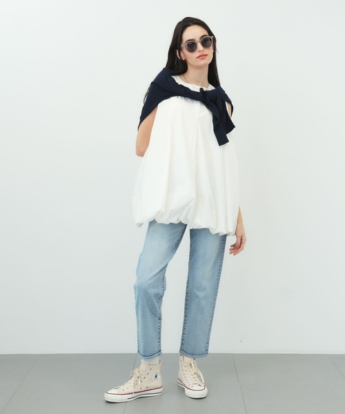 saloon(サルーン)の「SALOON(サルーン)/《再入荷》バックボタンバルーンブラウス【手洗い可】(シャツ/ブラウス・レディース・ブラック/ホワイト/ベージュ・FREE)」の19枚目の写真