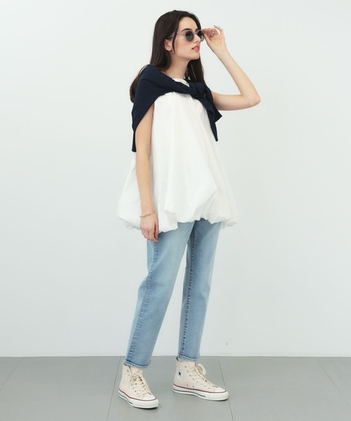 saloon(サルーン)の「SALOON(サルーン)/《再入荷》バックボタンバルーンブラウス【手洗い可】(シャツ/ブラウス・レディース・ブラック/ホワイト/ベージュ・FREE)」の20枚目の写真