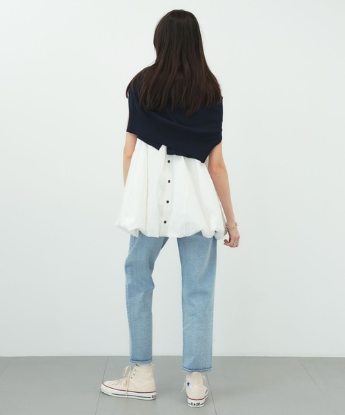 saloon(サルーン)の「SALOON(サルーン)/《再入荷》バックボタンバルーンブラウス【手洗い可】(シャツ/ブラウス・レディース・ブラック/ホワイト/ベージュ・FREE)」の21枚目の写真