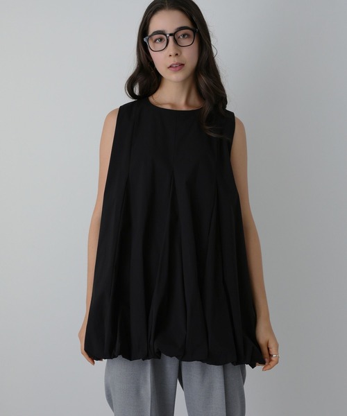 saloon(サルーン)の「SALOON(サルーン)/《再入荷》バックボタンバルーンブラウス【手洗い可】(シャツ/ブラウス・レディース・ブラック/ホワイト/ベージュ・FREE)」の7枚目の写真