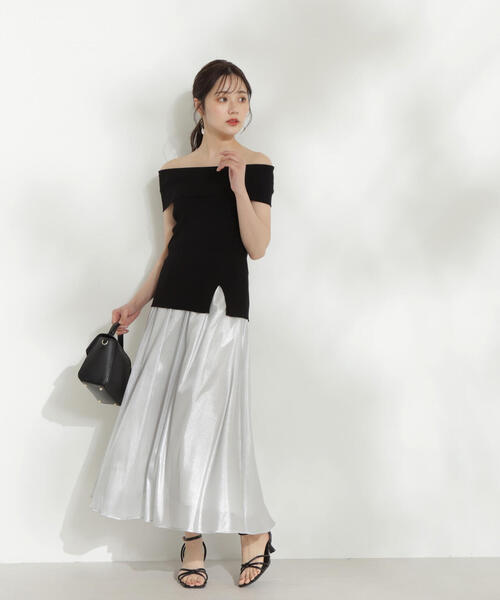 PROPORTION BODY DRESSING(プロポーションボディドレッシング)の「オフショルニット / 1214170508(ニット/セーター・レディース・レッド/グレー/ブラック・FREE)」の5枚目の写真