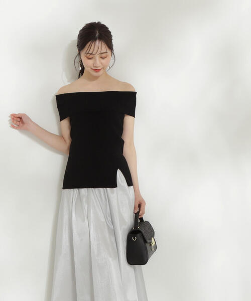 PROPORTION BODY DRESSING(プロポーションボディドレッシング)の「オフショルニット / 1214170508(ニット/セーター・レディース・レッド/グレー/ブラック・FREE)」の6枚目の写真