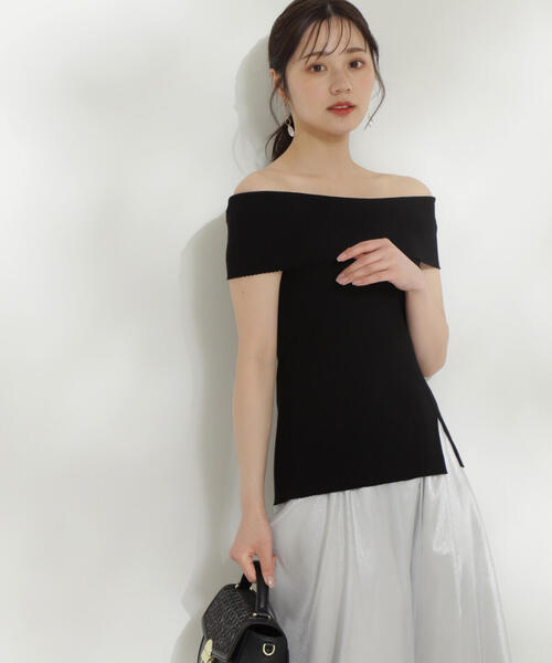 PROPORTION BODY DRESSING(プロポーションボディドレッシング)の「オフショルニット / 1214170508(ニット/セーター・レディース・レッド/グレー/ブラック・FREE)」の7枚目の写真