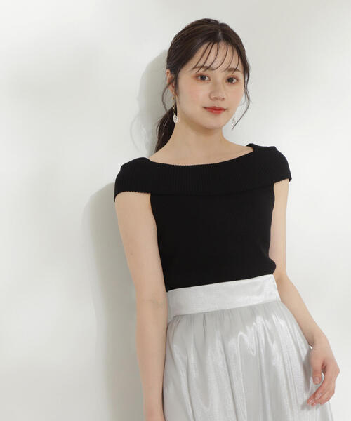 PROPORTION BODY DRESSING(プロポーションボディドレッシング)の「オフショルニット / 1214170508(ニット/セーター・レディース・レッド/グレー/ブラック・FREE)」の9枚目の写真