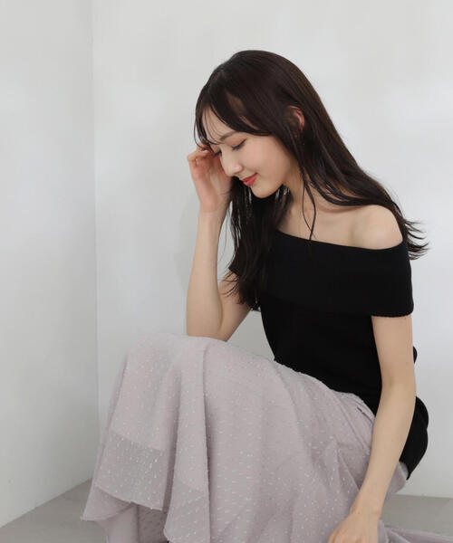 PROPORTION BODY DRESSING(プロポーションボディドレッシング)の「オフショルニット / 1214170508(ニット/セーター・レディース・レッド/グレー/ブラック・FREE)」の16枚目の写真