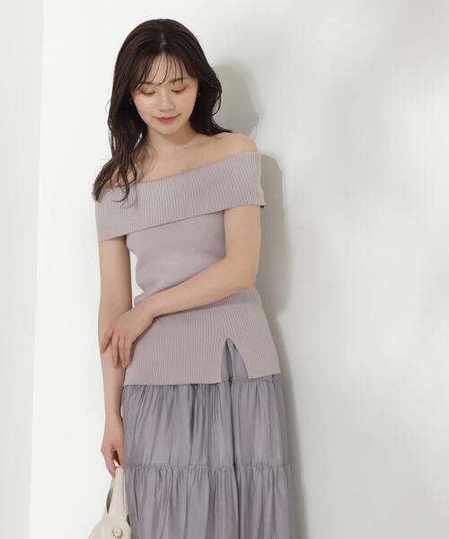 PROPORTION BODY DRESSING(プロポーションボディドレッシング)の「オフショルニット / 1214170508(ニット/セーター・レディース・レッド/グレー/ブラック・FREE)」の21枚目の写真