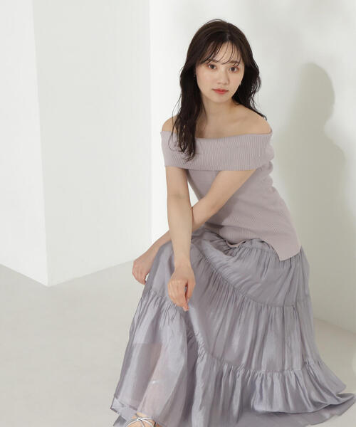 PROPORTION BODY DRESSING(プロポーションボディドレッシング)の「オフショルニット / 1214170508(ニット/セーター・レディース・レッド/グレー/ブラック・FREE)」の22枚目の写真