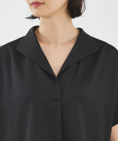 qualite(カリテ)の「【セットアップ対応】リネンライクオープンカラーシャツ(シャツ/ブラウス・レディース・ブラック/ライトブルー/ライトベージュ・38/36)」の16枚目の写真