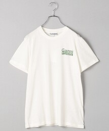 GANNI | GANNI/ガニー LOVECLUB JERSEY TEE / T3894 / オーガニックコットン フロントプリントTシャツ(Tシャツ/カットソー)