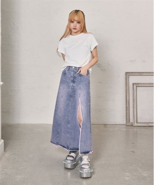 FickleBebe(フィクルベベ)の「ハートカットフリルトップス(Tシャツ/カットソー・レディース・ホワイト/ブラック・FREE)」の11枚目の写真