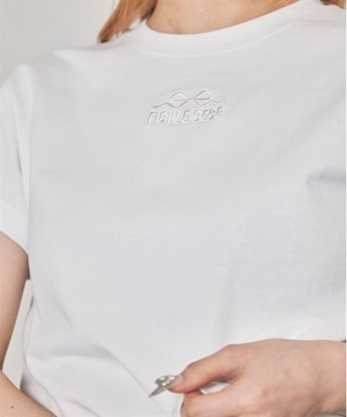 FickleBebe(フィクルベベ)の「ハートカットフリルトップス(Tシャツ/カットソー・レディース・ホワイト/ブラック・FREE)」の18枚目の写真