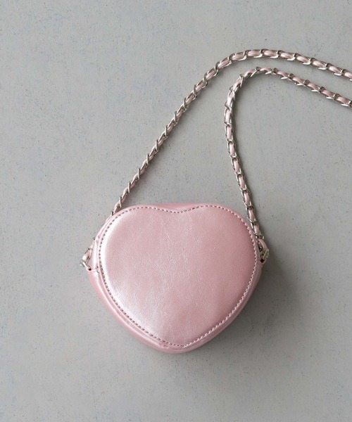 nomnom（ノムノム）の「【nomnom】ハートショルダーバッグ（ショルダーバッグ・レディース・アイボリー/ピンク/シルバー/ブラック・FREE）」の8枚目の写真