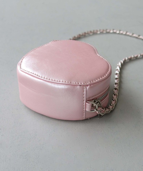 nomnom（ノムノム）の「【nomnom】ハートショルダーバッグ（ショルダーバッグ・レディース・アイボリー/ピンク/シルバー/ブラック・FREE）」の9枚目の写真