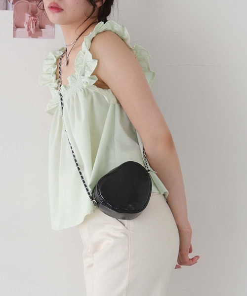 nomnom（ノムノム）の「【nomnom】ハートショルダーバッグ（ショルダーバッグ・レディース・アイボリー/ピンク/シルバー/ブラック・FREE）」の15枚目の写真