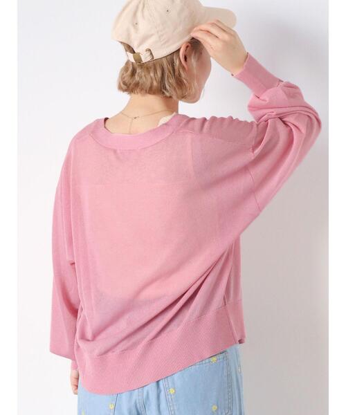 ehka sopo（エヘカソポ）の「ラメシアーVネックカーディガン（カーディガン/ボレロ・レディース・グレー/ピンク/サックスブルー/グリーン/キナリ・F）」の21枚目の写真