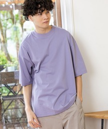 ネック切り替えスムースTシャツ