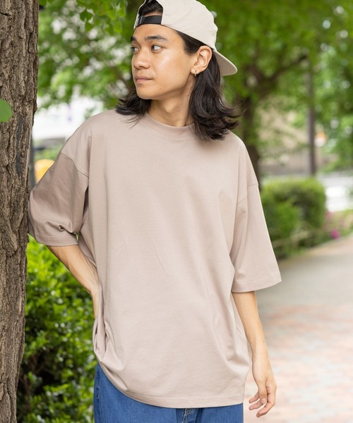 niko and...（ニコアンド）の「ネック切り替えスムースＴシャツ（Tシャツ/カットソー・メンズ・チャコール/オフホワイト/ライトグリーン/サンドグレー/ラベンダー・MEDIUM/LARGE）」の3枚目の写真