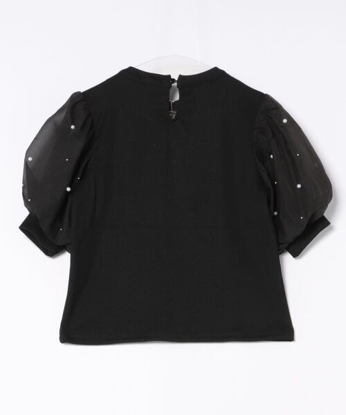 TORTE(トルテ)の「デコルテ開きパールスリーブTOPS(Tシャツ/カットソー・レディース・ブルー/ブラック/ホワイト/ピンク・FREE)」の5枚目の写真