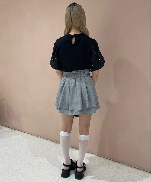 TORTE(トルテ)の「デコルテ開きパールスリーブTOPS(Tシャツ/カットソー・レディース・ブルー/ブラック/ホワイト/ピンク・FREE)」の21枚目の写真