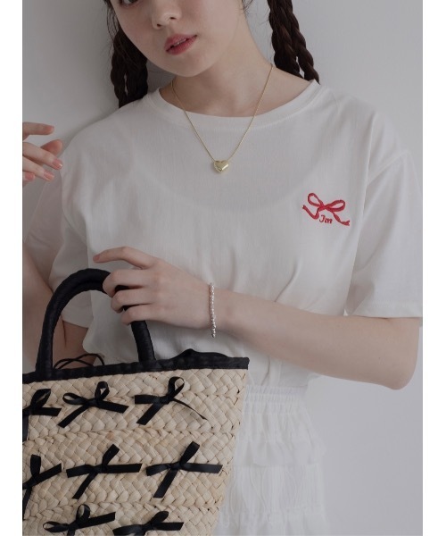 JUMELLE(ジュメロ)の「shishu logo T(Tシャツ/カットソー・レディース・ホワイト/グレー・FREE)」の2枚目の写真