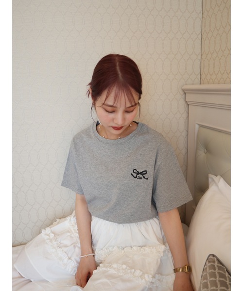 JUMELLE(ジュメロ)の「shishu logo T(Tシャツ/カットソー・レディース・ホワイト/グレー・FREE)」の8枚目の写真