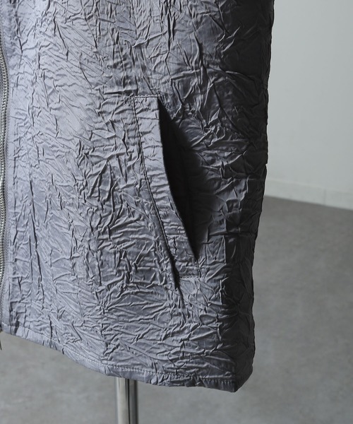 NILWAY（ニルウェイ）の「ワッシャーデザインダブルジップノースリーブシャツベスト（ベスト・メンズ・ブラック/グレー・MEDIUM/LARGE）」の17枚目の写真