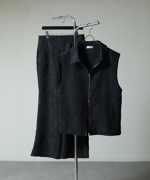 NILWAY（ニルウェイ）の「ワッシャーデザインダブルジップノースリーブシャツベスト（ベスト・メンズ・ブラック/グレー・MEDIUM/LARGE）」の20枚目の写真