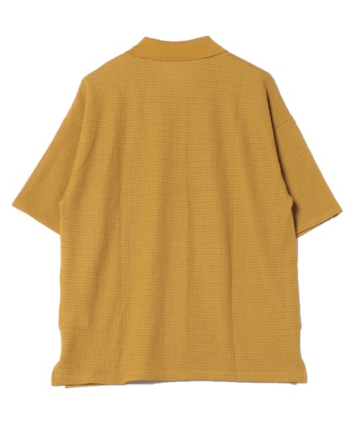 j.n.r.d(ジェー・エヌ・アール・ディー)の「j.n.r.d/シャーリング襟リブハーフスリーブシャツ(シャツ/ブラウス・メンズ・チャコールグレー/マスタード/キナリ・M/LL/L)」の4枚目の写真